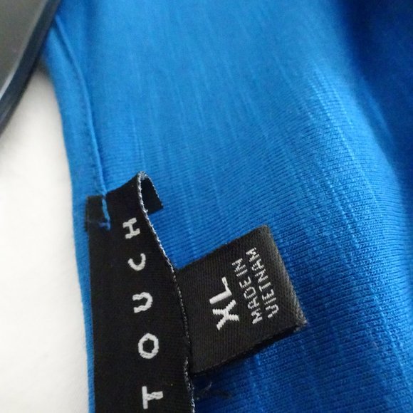 N Touch Women's Size XL Royal Blue Knit Top-NWT-Plus Size-L. Sleeve - Picture 6 of 7